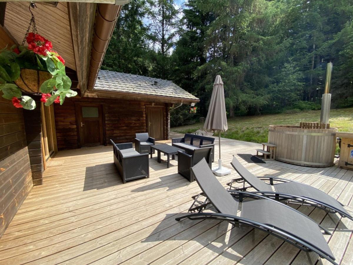 Le Fishing Lodge Chalet En Bois Avec Bain Nordique La Bresse Bagian luar foto