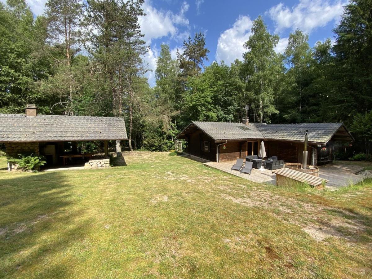Le Fishing Lodge Chalet En Bois Avec Bain Nordique La Bresse Bagian luar foto