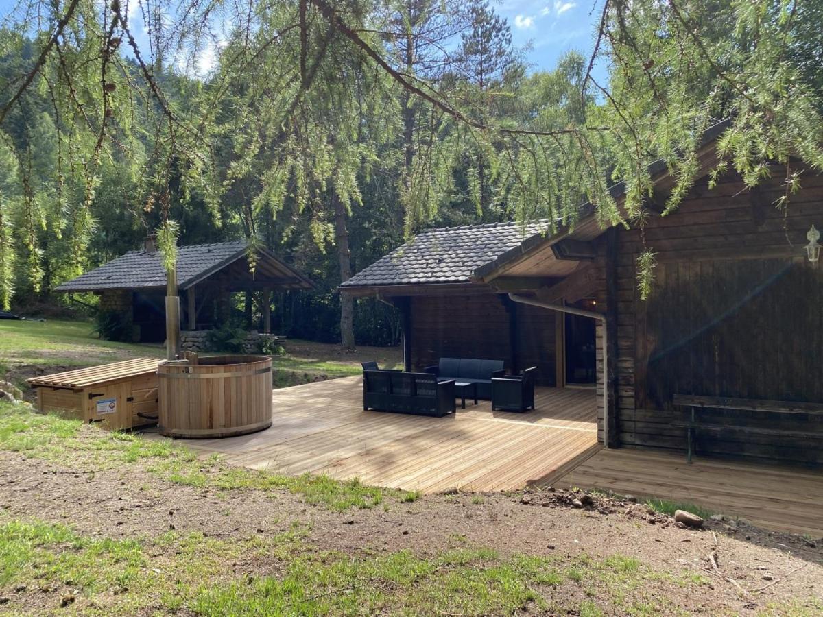 Le Fishing Lodge Chalet En Bois Avec Bain Nordique La Bresse Bagian luar foto