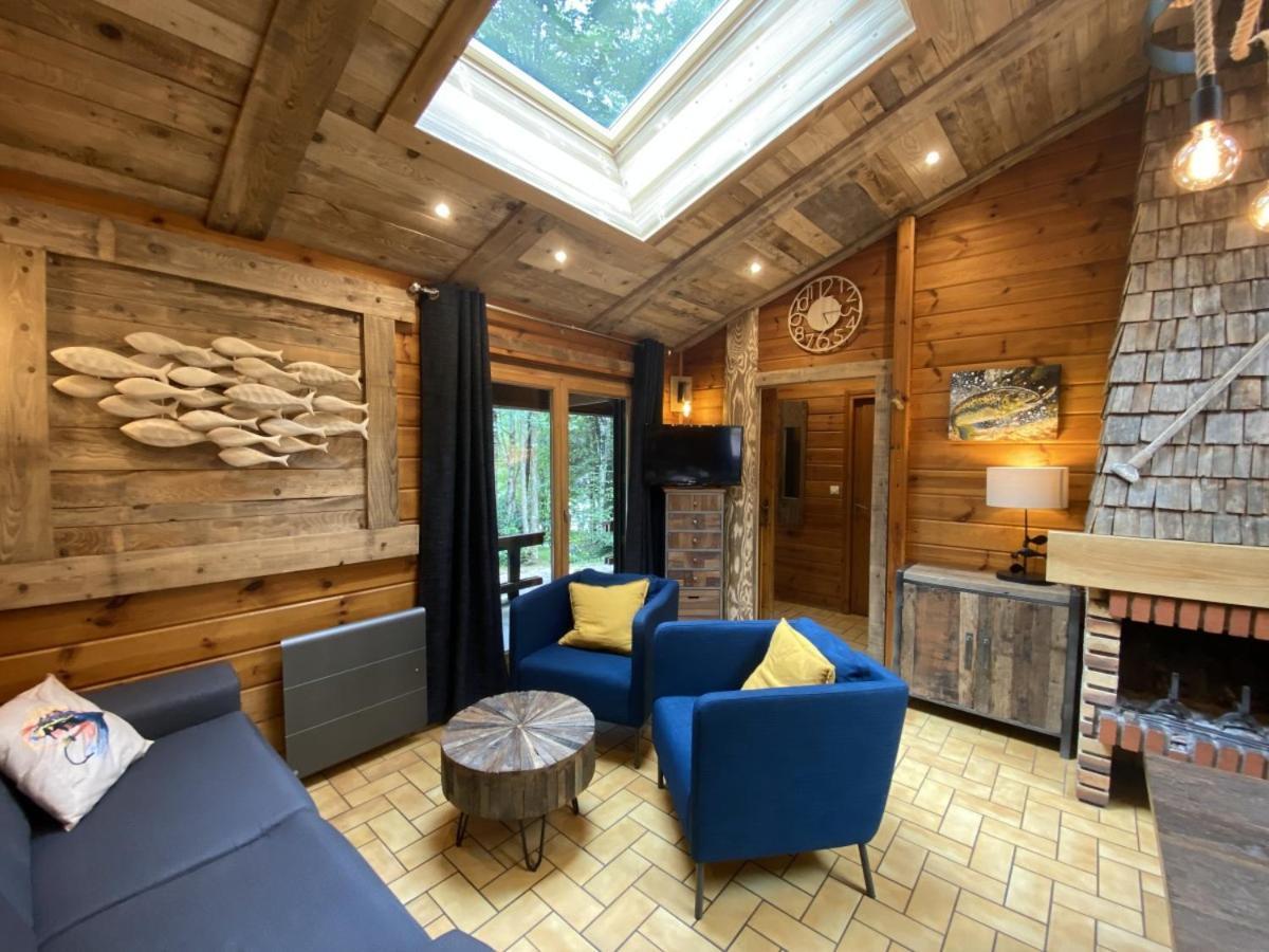 Le Fishing Lodge Chalet En Bois Avec Bain Nordique La Bresse Bagian luar foto
