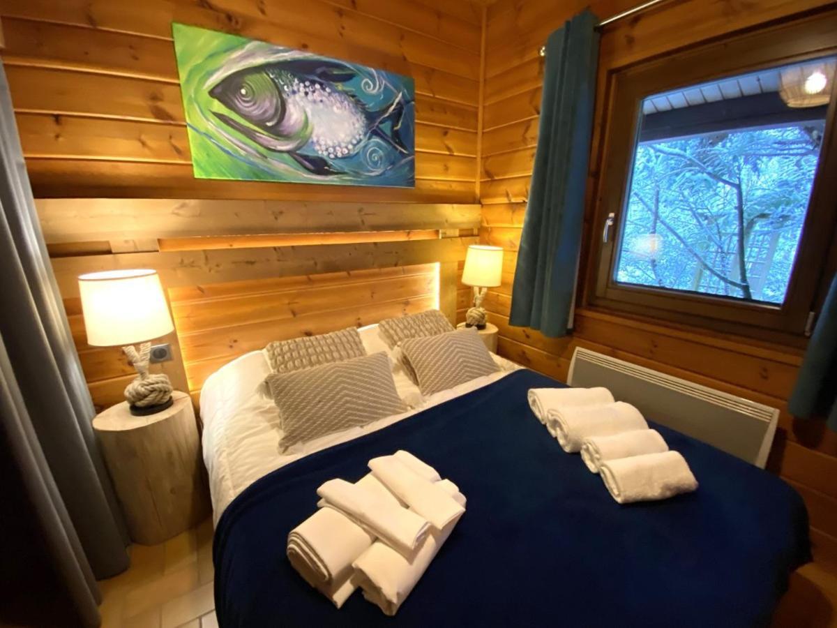 Le Fishing Lodge Chalet En Bois Avec Bain Nordique La Bresse Bagian luar foto